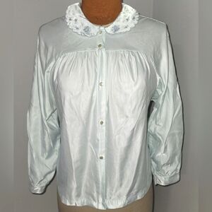 Vintage Barbizon bed jacket soft green color 🇺🇸